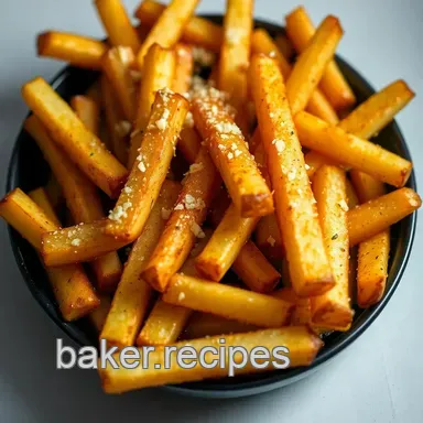 Easy & Delicious Baked Oven Fries: Perfect Garlic Butter Parmesan Recipe Recipe Card