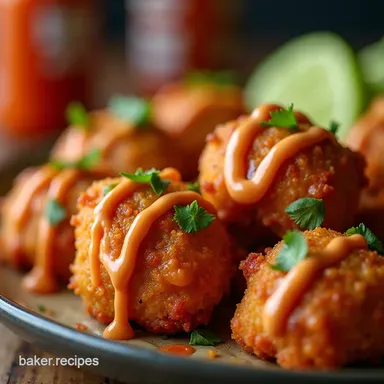 Easy Homemade Bang Bang Chicken Bites Recipe Sweet Spicy Drizzle Recipe Card