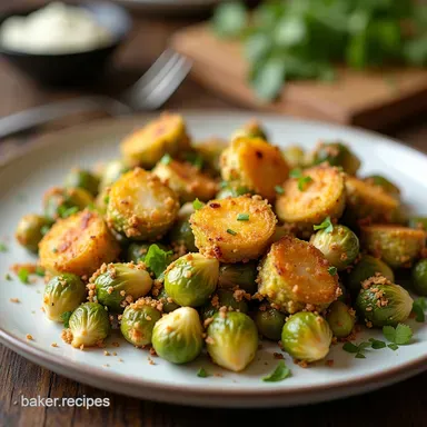The Best Crispy Cheesy Brussels Sprouts Bake Recipe