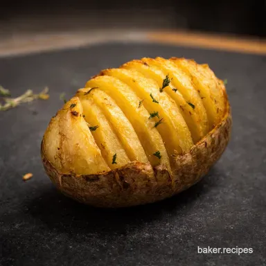 Crispy Garlic Herb Hasselback Potato Recipe My Secret Recipe Card