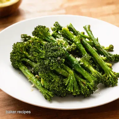 Crispy Garlic Parmesan Roasted Broccolini Ready in 20 Recipe Card