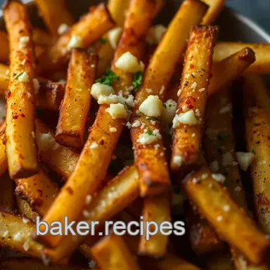 Crispy Oven Fries: How to Make Fries Oven with Garlic Butter & Parmesan Recipe Card