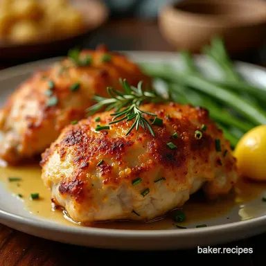 Easy Crispy Skin Rosemary Lemon Chicken Thighs Recipe Recipe Card