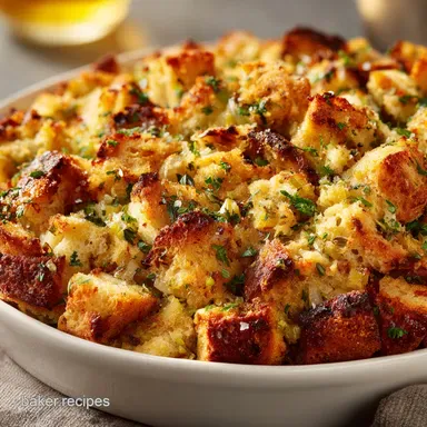 Thanksgiving Stuffing: The Ultimate Recipe for Crispy Crust Moist Interior Recipe Card