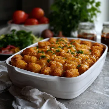 Tater Tot Casserole Recipe: Shattering Crust Recipe Card