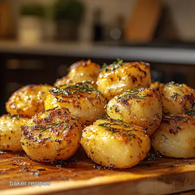 Steakhouse Posh Crispy Smashed Potatoes with Truffle Butter Side Dishes Recipe Card