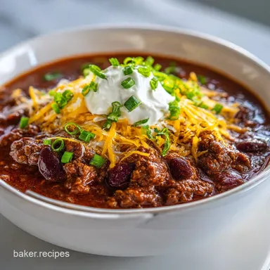 Crockpot Chili Recipe: Slow-Cooked Flavor in 8 Hours Recipe Card