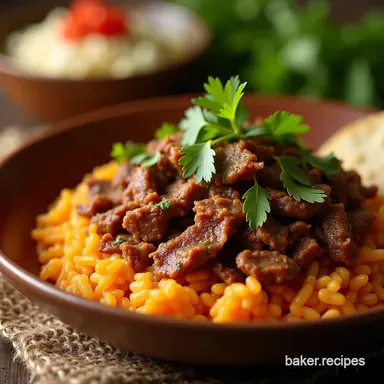 Easy Mexican Beef and Rice Crockpot Recipe Tender Flavorful Recipe Card