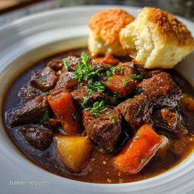 crockpot stew recipe - Slow Cooker Beef Stew Red Wine Recipe Card