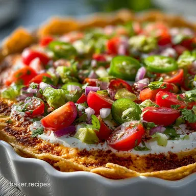 CrowdPleasing 7Layer Dip for Game Day Make-Ahead Recipe Card