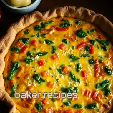 Easy No Pie Crust Quiche Recipe: My Favourite Veggie Delight Recipe Card