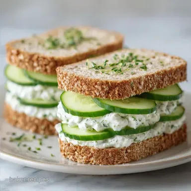 Cucumber Cream Cheese Sandwiches: Creamy