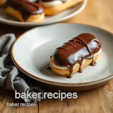 How to Bake Eclairs - Creamy Pastry with Chocolate: A Delicious Journey Recipe Card