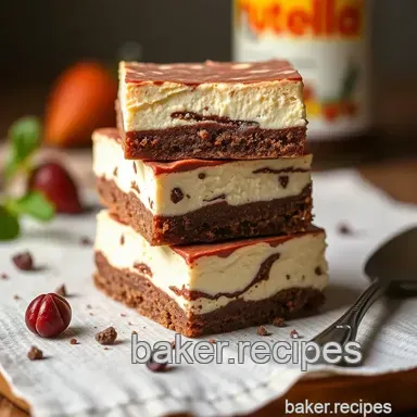 Bake Nutella Creamy Cheesecake Bars Recipe Card