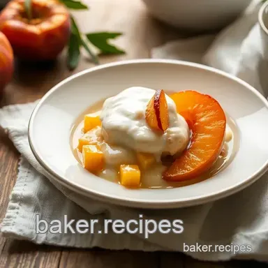 Easy Bake Peaches Delightful Creamy Dessert: A Southern Favorite! Recipe Card