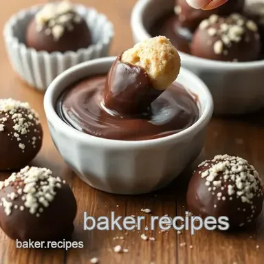 How to Make Delicious Dip Cookie Dough Truffles in Chocolate: A Sweet Indulgence! Recipe Card