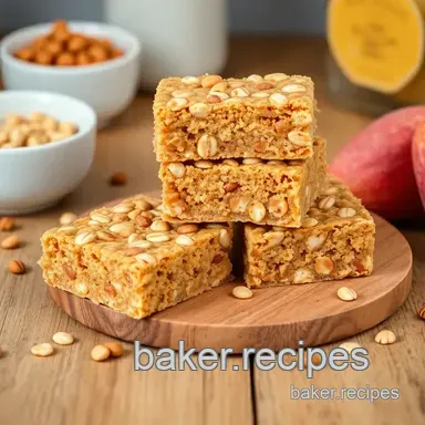 Quick and Easy Bake Peanut Butter Oatmeal Bars in 30 Minutes Recipe Card