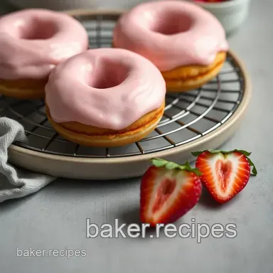 How to Bake Strawberry Donuts with Sweet Frosting: A Delicious Treat! Recipe Card