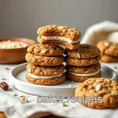 Soft and Chewy Giant Oatmeal Cookies with Creamy Filling: A Family Favorite Recipe Recipe Card