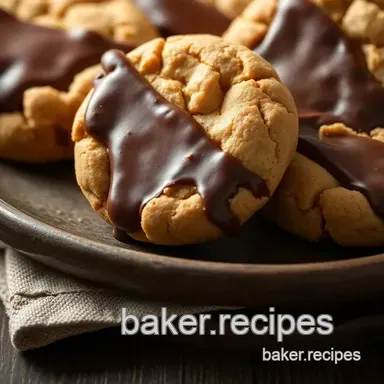 Easy Bake Peanut Butter Cookies Dipped in Chocolate: A Sweet Family Treat Recipe Card