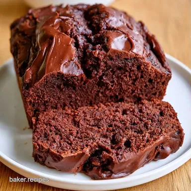 Double Chocolate Loaf Cake for 8 Servings Recipe Card