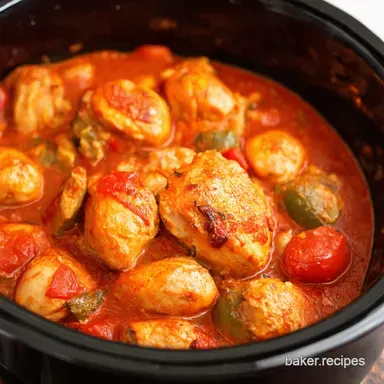 Crock Pot Chicken Cacciatore Easiest Comfort Food Ever Recipe Card