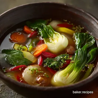 25Minute Healing Harmony Quick Clear Chinese Vegetable Soup Recipe Recipe Card