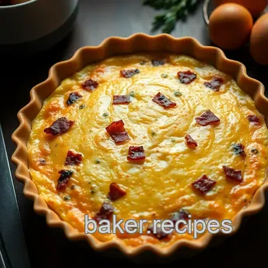 Easy Quiche Lorraine Recipe: Cheesy Goodness! Recipe Card