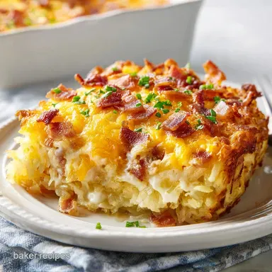 Easy Hashbrown Breakfast Casserole for 10