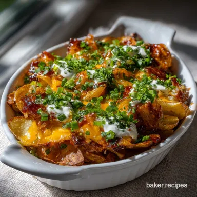 Easy St Patrick Day Irish Nachos: Crispy Potato Fun Recipe Card