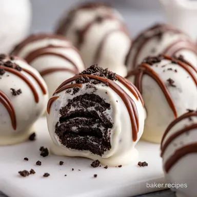 Oreo Balls Recipe: Easy No Bake Oreo Truffles Recipe Card