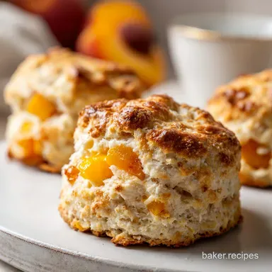 Easy Peach Scones Recipe in 40 Minutes: Golden and Flaky