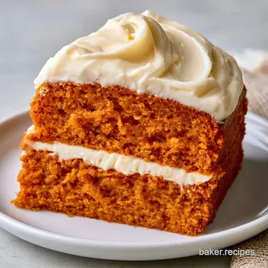 Easy Pumpkin Spice Cake with Cream Cheese Recipe Card