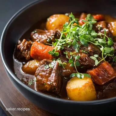 Slow cooker recipe: Pub Classic Beef Ale Stew (Easy Tender) Recipe Card