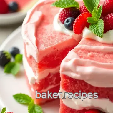Easy Watermelon Cake - A Refreshing Delight Recipe Card