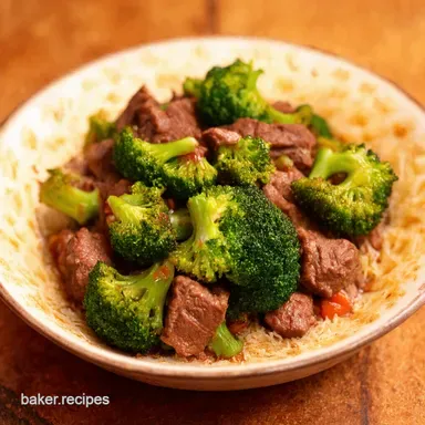 Beef and Broccoli Crockpot Easy Takeaway Fakeaway Recipe Card