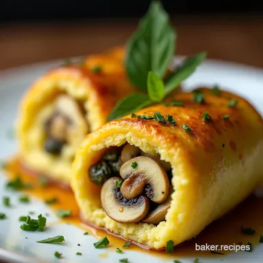 The Golden Swirl Elegant Savoury Omelet Roll Recipe