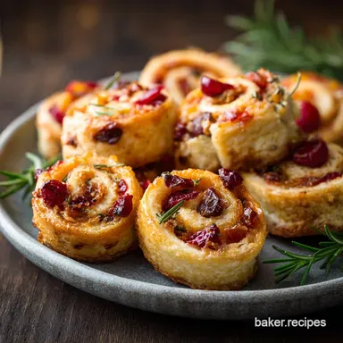Christmas Snacks: The Easiest Cranberry Orange Pinwheels Recipe Card