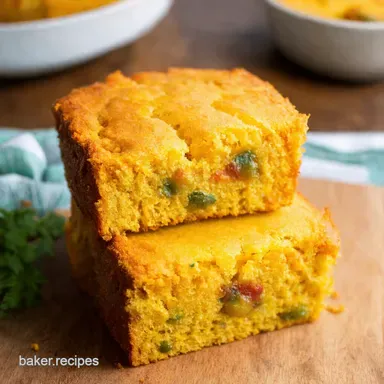 Fiesta Mexican Cornbread Recipe A Taste of the Southwest Recipe Card