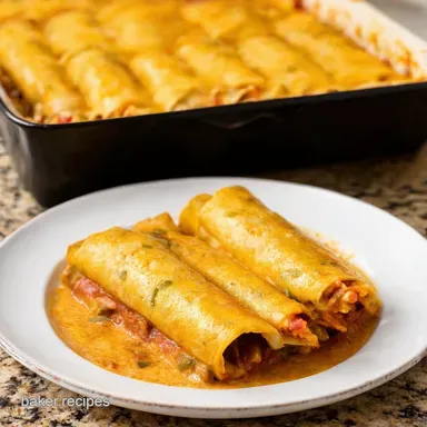 Fiesta Garden Vegetarian Enchiladas Creamy Chipotle Bliss Recipe Card