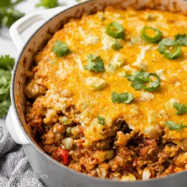 Lazy Cooks Crock Pot Mexican Casserole Fiesta in a Pot