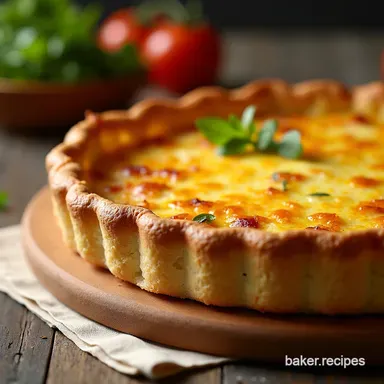 The Best Classic Quiche Lorraine Recipe with Flaky Crust Recipe Card