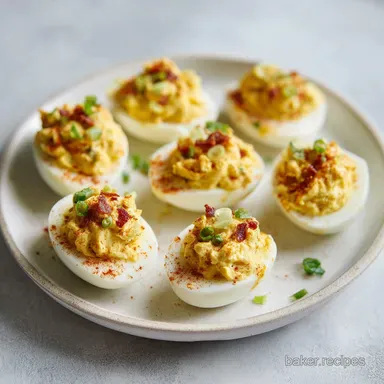 Football Deviled Eggs for 24 Servings Recipe Card