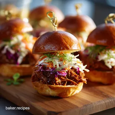 Football Sunday Appetizers: Smoky Pulled Pork Sliders with Crispy Slaw