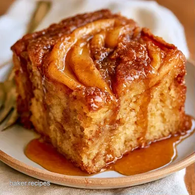 Baked Fresh Apple Cake with Brown Sugar Recipe Card