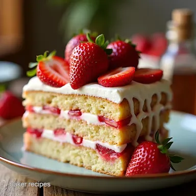 The Ultimate Fresh Strawberry Cake Recipe From Scratch Recipe Card