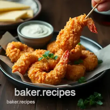 Fried Coconut Shrimp with Spicy Dip Recipe Card