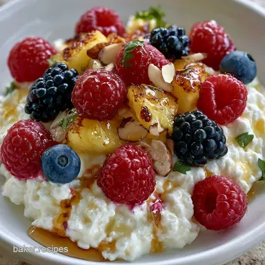 Fruit and Cottage Cheese Plate in 5 Min Recipe Card