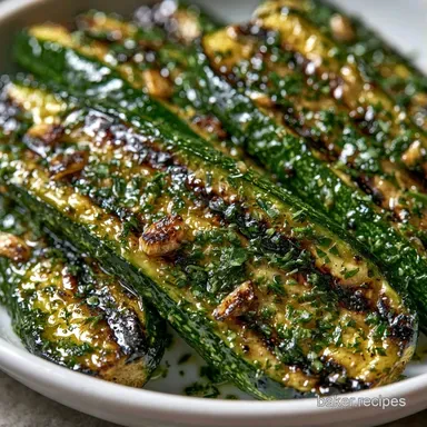 Garlic Herb Grilled Zucchini in 20 Min Recipe Card
