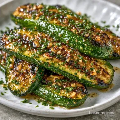 Garlic Herb Grilled Zucchini in 20 Min